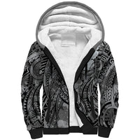Pacific Beauty Girl Sherpa Hoodie Black Polyneisan Tribal Vintage Motif LT9 Unisex Black - Polynesian Pride