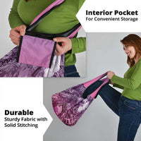 Pacific Beauty Girl Grocery Bag Pink Polyneisan Tribal Vintage Motif