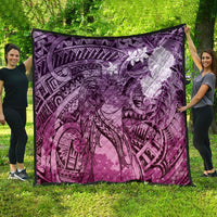 Pacific Beauty Girl Quilt Pink Polyneisan Tribal Vintage Motif LT9 - Polynesian Pride