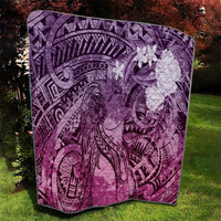 Pacific Beauty Girl Quilt Pink Polyneisan Tribal Vintage Motif LT9 - Polynesian Pride