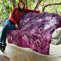 Pacific Beauty Girl Quilt Pink Polyneisan Tribal Vintage Motif LT9 - Polynesian Pride