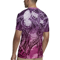 Pacific Beauty Girl Rugby Jersey Pink Polyneisan Tribal Vintage Motif