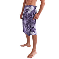 Pacific Beauty Girl Lavalava Violet Polyneisan Tribal Vintage Motif