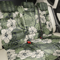 Tongan Kupesi Ngatu Hibiscus Vintage Motif Back Car Seat Cover