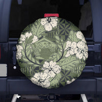 Tongan Kupesi Ngatu Hibiscus Vintage Motif Spare Tire Cover LT9 - Polynesian Pride