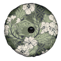 Tongan Kupesi Ngatu Hibiscus Vintage Motif Spare Tire Cover LT9 - Polynesian Pride