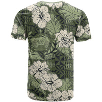 Tongan Kupesi Ngatu Hibiscus Vintage Motif T Shirt LT9 - Polynesian Pride