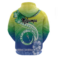 Malpampa Vanuatu Hoodie Hibiscus Sand Drawing with Pacific Pattern LT9 - Polynesian Pride