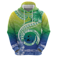 Malpampa Vanuatu Hoodie Hibiscus Sand Drawing with Pacific Pattern LT9 - Polynesian Pride