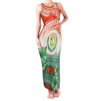 Penama Vanuatu Family Matching Tank Maxi Dress and Hawaiian Shirt Hibiscus Sand Drawing with Pacific Pattern