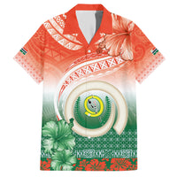 Penama Vanuatu Hawaiian Shirt Hibiscus Sand Drawing with Pacific Pattern LT9 Red Art - Polynesian Pride