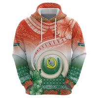 Penama Vanuatu Hoodie Hibiscus Sand Drawing with Pacific Pattern LT9 - Polynesian Pride