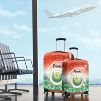 Penama Vanuatu Luggage Cover Hibiscus Sand Drawing with Pacific Pattern LT9 - Polynesian Pride