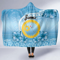 Sanma Vanuatu Hooded Blanket Hibiscus Sand Drawing with Pacific Pattern LT9 - Polynesian Pride
