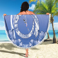 Shefa Vanuatu Beach Blanket Hibiscus Sand Drawing with Pacific Pattern