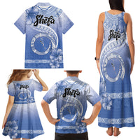 Shefa Vanuatu Family Matching Tank Maxi Dress and Hawaiian Shirt Hibiscus Sand Drawing with Pacific Pattern LT9 - Polynesian Pride