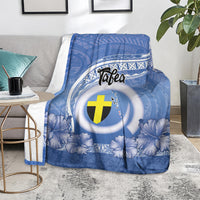 Tafea Vanuatu Blanket Hibiscus Sand Drawing with Pacific Pattern