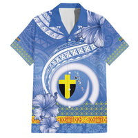 Tafea Vanuatu Hawaiian Shirt Hibiscus Sand Drawing with Pacific Pattern LT9 Blue Art - Polynesian Pride