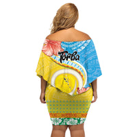 Torba Vanuatu Family Matching Off Shoulder Short Dress and Hawaiian Shirt Hibiscus Sand Drawing with Pacific Pattern LT9 - Polynesian Pride