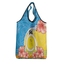 Torba Vanuatu Grocery Bag Hibiscus Sand Drawing with Pacific Pattern
