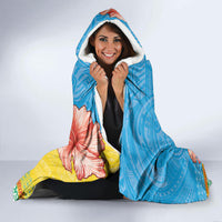 Torba Vanuatu Hooded Blanket Hibiscus Sand Drawing with Pacific Pattern LT9 - Polynesian Pride