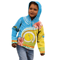 Torba Vanuatu Kid Hoodie Hibiscus Sand Drawing with Pacific Pattern LT9 - Polynesian Pride