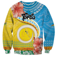 Torba Vanuatu Sweatshirt Hibiscus Sand Drawing with Pacific Pattern LT9 - Polynesian Pride