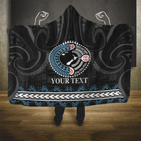 Custom Fiji and New Zealand Hooded Blanket Maori Fern Mix Tapa Tribal Unique