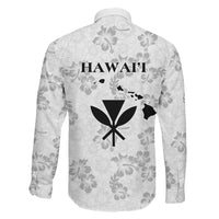 Hawaii Lei Kamehameha Family Matching Off Shoulder Maxi Dress and Hawaiian Shirt Ke'oke'o Seamless Pattern Hibiscus Flower LT9 Son's Shirt White - Polynesian Pride