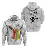 Hawaii Lei Kamehameha Hoodie Ke'oke'o Seamless Pattern Hibiscus Flower LT9 - Polynesian Pride