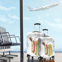Hawaii Lei Kamehameha Luggage Cover Ke'oke'o Seamless Pattern Hibiscus Flower LT9 - Polynesian Pride
