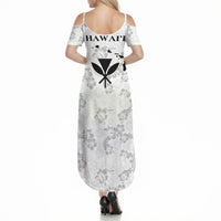Hawaii Lei Kamehameha Summer Maxi Dress Ke'oke'o Seamless Pattern Hibiscus Flower LT9 - Polynesian Pride