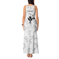 Hawaii Lei Kamehameha Tank Maxi Dress Ke'oke'o Seamless Pattern Hibiscus Flower LT9 - Polynesian Pride