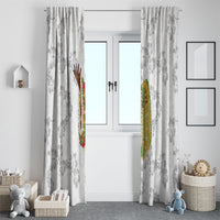 Hawaii Lei Kamehameha Window Curtain Ke'oke'o Seamless Pattern Hibiscus Flower