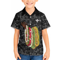 Hawaii Lei Kamehameha Hawaiian Shirt Ele'ele Seamless Pattern Hibiscus Flower LT9 - Polynesian Pride