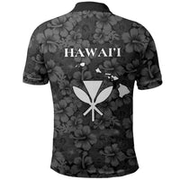 Hawaii Lei Kamehameha Polo Shirt Ele'ele Seamless Pattern Hibiscus Flower LT9 - Polynesian Pride