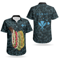 Hawaii Lei Kamehameha Couples Matching Short Sleeve Bodycon Dress and Hawaiian Shirt Uliuli Seamless Pattern Hibiscus Flower LT9 - Polynesian Pride