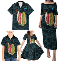 Hawaii Lei Kamehameha Family Matching Puletasi and Hawaiian Shirt Uliuli Seamless Pattern Hibiscus Flower LT9 - Polynesian Pride