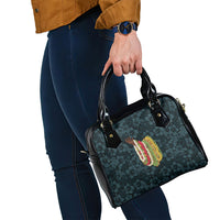 Hawaii Lei Kamehameha Shoulder Handbag Uliuli Seamless Pattern Hibiscus Flower