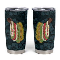 Hawaii Lei Kamehameha Tumbler Cup Uliuli Seamless Pattern Hibiscus Flower