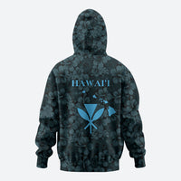 Hawaii Lei Kamehameha Zip Hoodie Uliuli Seamless Pattern Hibiscus Flower LT9 - Polynesian Pride