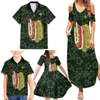 Hawaii Lei Kamehameha Family Matching Summer Maxi Dress and Hawaiian Shirt Oma'oma'o Seamless Pattern Hibiscus Flower LT9 - Polynesian Pride