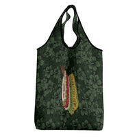 Hawaii Lei Kamehameha Grocery Bag Oma'oma'o Seamless Pattern Hibiscus Flower LT9 - Polynesian Pride