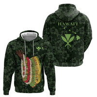Hawaii Lei Kamehameha Hoodie Oma'oma'o Seamless Pattern Hibiscus Flower LT9 - Polynesian Pride
