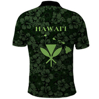 Hawaii Lei Kamehameha Polo Shirt Oma'oma'o Seamless Pattern Hibiscus Flower LT9 - Polynesian Pride