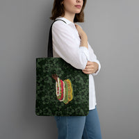Hawaii Lei Kamehameha Tote Bag Oma'oma'o Seamless Pattern Hibiscus Flower LT9 - Polynesian Pride