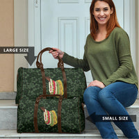 Hawaii Lei Kamehameha Travel Bag Oma'oma'o Seamless Pattern Hibiscus Flower LT9 - Polynesian Pride