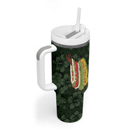 Hawaii Lei Kamehameha Tumbler With Handle Oma'oma'o Seamless Pattern Hibiscus Flower LT9 - Polynesian Pride