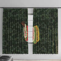 Hawaii Lei Kamehameha Window Curtain Oma'oma'o Seamless Pattern Hibiscus Flower