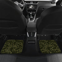 Hawaii Lei Kamehameha Car Mats Melemele Seamless Pattern Hibiscus Flower LT9 Set 2pcs - Back Yellow - Polynesian Pride